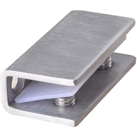 2 Pak Glasbruserdørs Klemme Klemmer Rustfrit Stål Fasthængt Vægmontering 8-12mm