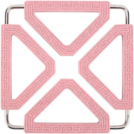 Grydeunderlag til varme gryder og pander, varmebestandig foldbar grydeunderlag bordmåtte til køkkenbord til gryde, skål, kopper og tallerken (Pink)