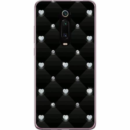 Xiaomi Mi 9t Pro Genomskinligt Skal Bling Heart