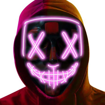 Halloween Mask Led Tänds För Cosplay Kostymfester