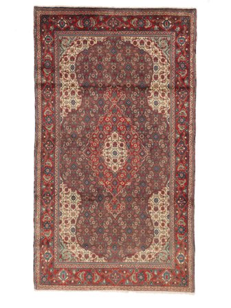 Medaillon Klein Sarough Teppich 106X191 Wolle