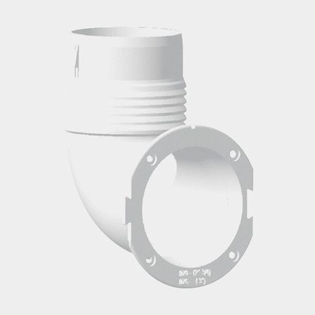Adaptateur de tuyau Nuova Rade, plastique, coudé 90o, Ø70/76 mm