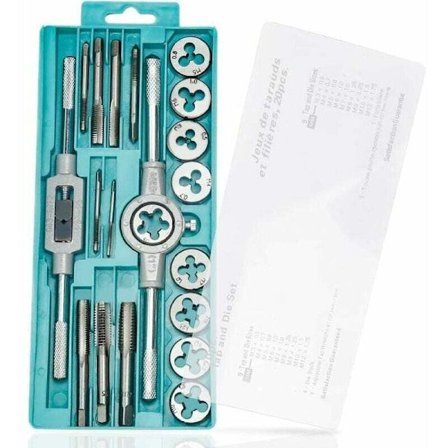 Metrinen kierretappi- ja kierrepakkasarja 20 kpl M3-M12 kierteityssarja avaimella ja säilytyslaatikolla