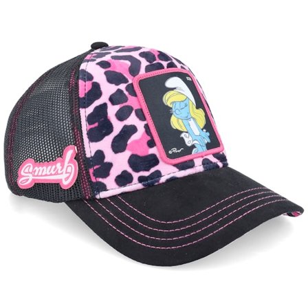 Capslab - Rose trucker Casquette - Kids Smurfs Leopard Pink/Black A-Frame Trucker @ Hatstore