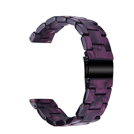 20 mm Garmin Vivomove 3 klockarmband i resin - Mörklila