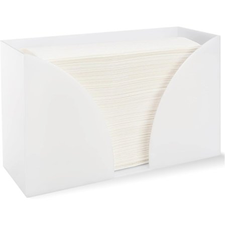 Sort Akryl Papirhåndkleholder for Benkeplate - Rektangulær Dispenser & Tissue Box Cover for C-Fold/Z-Fold/Multifold Servietter (Baderom)