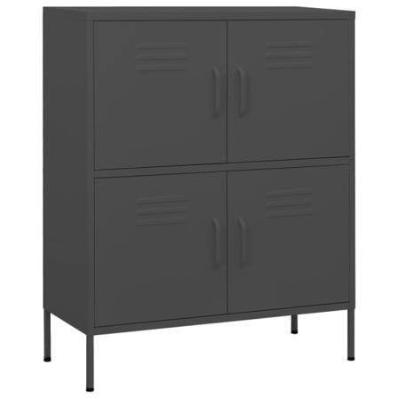 Vidaxl Förvaringsskåp Antracit 80x35x101,5 Cm Stål Antracit
