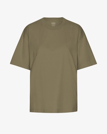 Oversized Organic T-Shirt - Dusty Olive XS