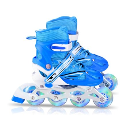 Nuorten rullaluistimet valoilla, itse tuotettu voimajärjestelmä valaisee pyörät ja ABEC-7 laakerit nopeuteen, säädettävä istuvuus pehmusteella