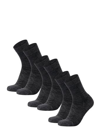 Danish Endurance Hiking Light Socks 3-Pack - Grey - 43-47