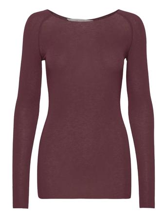 Amalie L/S Wool Top T-shirts & Tops Long-sleeved Lilla Gai+Lisva