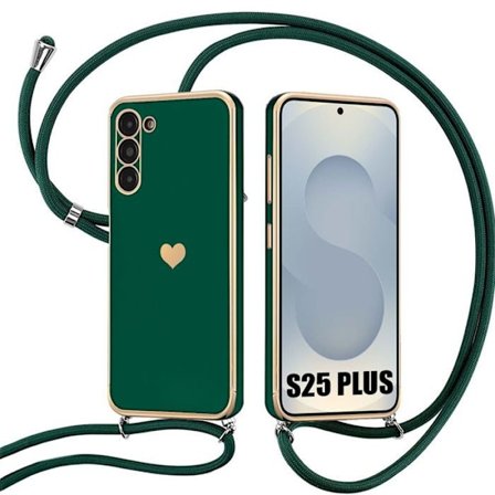 Coque för Samsung Galaxy S25 Plus (S25+) - Stöt- och repbeständig med grön nattrem.