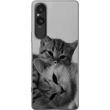 Kompatibelt Mobilskal till Sony Sony Xperia 10 VI Katt Hjärta