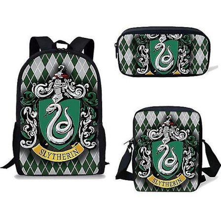 Harry Potter Primary And Secondary School Theme School Bag 3-piece Set Computer Bag Messenger Bag Pencil Case
