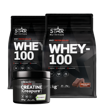 2 x Whey-100 Myseprotein + Kreatin Creapure