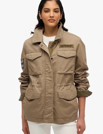 Superdry Embellished M65 Military Jkt - Khaki green - 40
