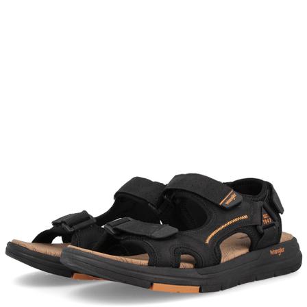 Wrangler, Flat Sandals Zwart, Heren, Maat:41 EU