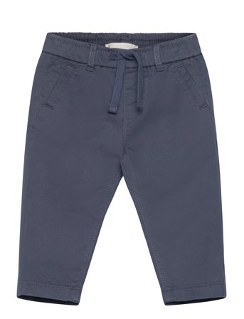Elastic Waist Trousers Bottoms Trousers Navy Mango