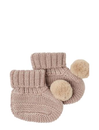 Nbfwrilla Wool Knit Slippers W/Dot Xxiii Shoes Baby Booties Brun Name It*Betinget Tilbud