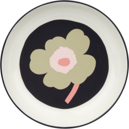 Marimekko Unikko dyp tallerken 20,5 cm, hvit/kullgrå' - 'Off white, kullgrå, sand, rosa