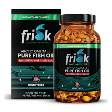 Frisk Arctic Omega-3 Ren fiskeolje, 60 stk.