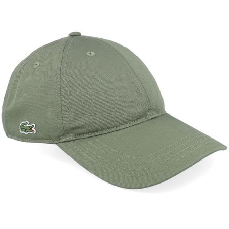 Lacoste - Grön unconstructed Keps - Casquette Khaki Dad Cap @ Hatstore