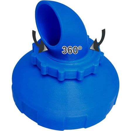 Pool inlopp munstycke, 360° rotation, kompatibel med Intex Bestway, pool utlopp munstycke, ventilationsanslutning Ø32/38 blå