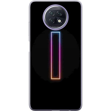Kompatibel Mobilcover til Xiaomi Xiaomi Redmi Note 9T Minimalistisk neonbogstav I i regnbuefarver mod mørk baggrund