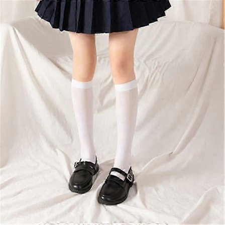 JK Naisten Sukat Söpöt Mustavalkoiset Sametti Lolita Pitkät Sukat Yksivärinen Polvisukat Muoti Kawaii Cosplay Seksikkäät Nylon Sukat-Good-lingling}