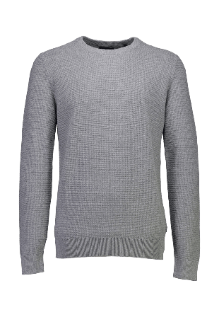 Lindbergh Recycle structure knit jumper Tröjor Herr Grå XXL