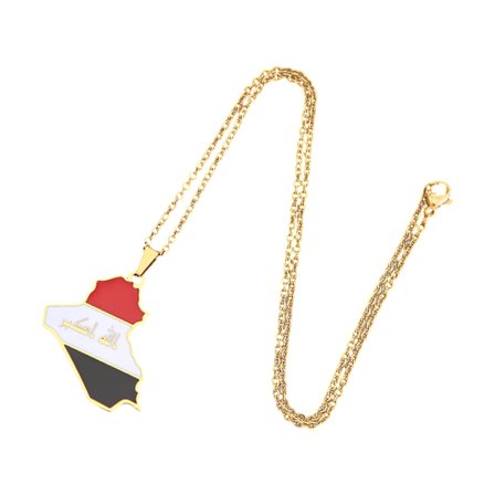 Store Black Friday-tilbud! Irak kart anheng halskjede Premium for unik og delikat sjarm