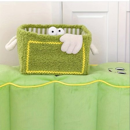 Style Basket Søt Oppbevaringskurv for Diverse Snacks, Tegneserie Sammenleggbar Oppbevaringskurv