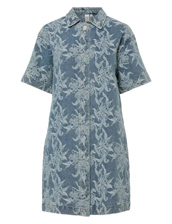 YAS Yasflamera Ss Denim Shirt Dress S. - Blue - 34