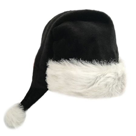 75 cm Sort Plys Lang Julehat Julekostume Pompom Nissehue
