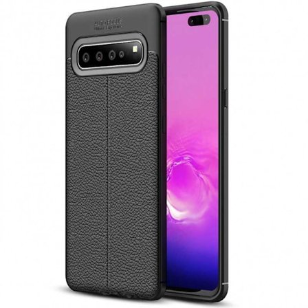 Samsung S10 Plus Stöttåligt & Stötdämpande Skal LeatherBack