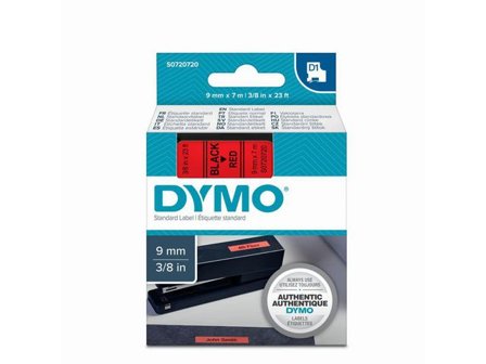 Dymo Tape D1 9mm svart på röd - Lyreco - Kontorsmaskiner - Märkmaskiner och tape - Tape - Dymo D1