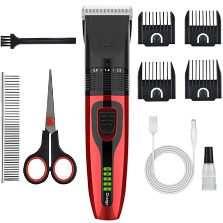 Hundefrisør Profesjonell Hundefrisør Klippere Lav Støy Oppladbar Hunder Kjæledyrsett