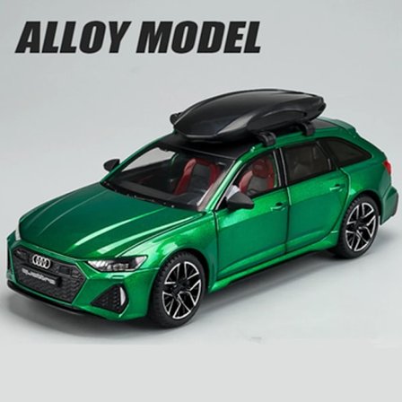 1/24 Bilmodel Støbt Metal Legetøjsbiler Bilmodel Simulation Lyd Lys til Audi RS6 Avant Stationcar Legerings Børnelegetøj Gave