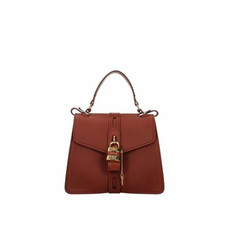 Chloé, Medium Aby Day Bag Bruin, Dames, Maat:ONE Size,Katoen
