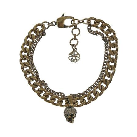 Alexander McQueen, Double Chain Bracelet Żółty, Kobieta, Rozmiar: ONE Size