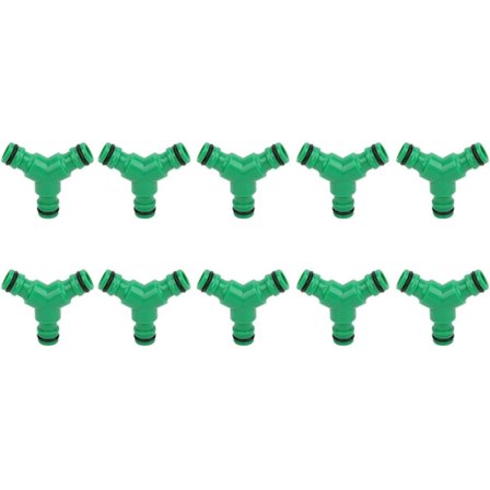 Koppling för slang - 10 st 3-vägs koppling för vattenledning Y-koppling Adapter koppling för trädgårdsbevattning