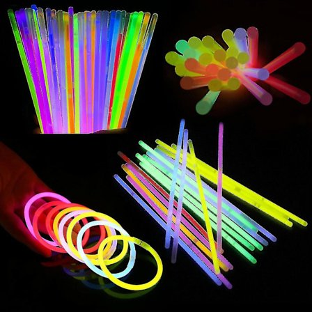 10~300st Glow Armband Halsband Neon Färger Party Favors Rave Disc