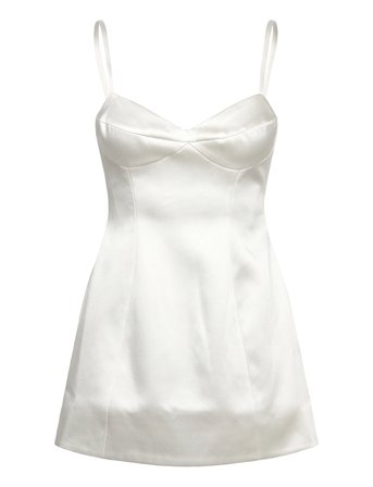 Marcello Hourglass Mini Dress White Bardot