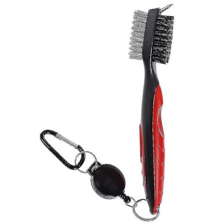 Golfklubba Groove Cleaner, Golfborste Golfklubba Borste, Golfklubba Borste Groove Cleaner, Golfklubba Borste Med Zipline (1 Styck, röd)