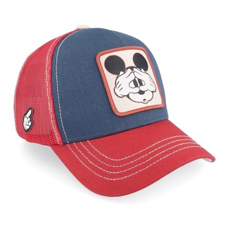 Capslab - Blå trucker Caps - Disney Mickey Mouse Blue/Red Trucker @ Hatstore