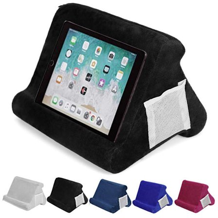 Foldbar Pudeholder til Tablet Bogstøtter Læsestøtte Pude Multi-vinkel Blød Pudeholder Tablet Holder Sofa Pudeholder e-læsere, Sort
