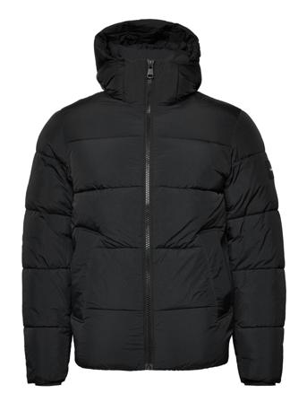 Crinkle Nylon Puffer Jacket Fodrad Jacka Svart Calvin Klein