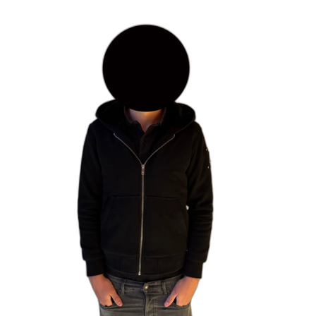 Svart hoodie från Moose Knuckles