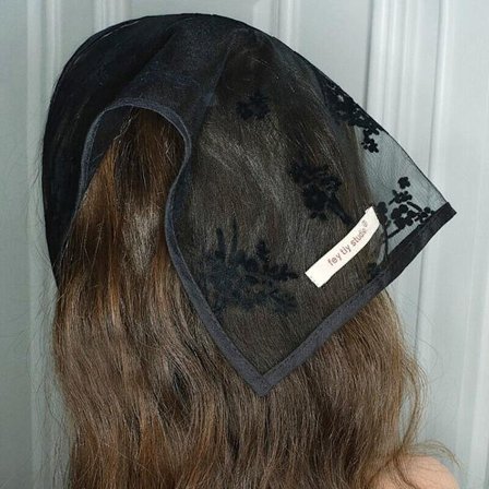 Kvinnor Spets Triangel Scarf Hårband 3 3