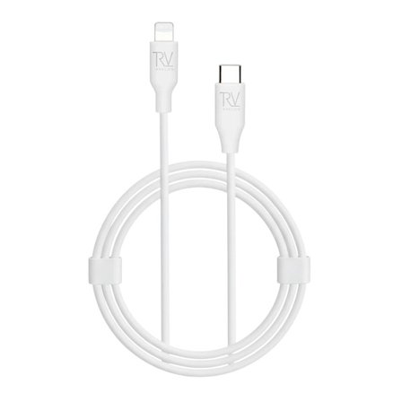 Rvelon iPhone-kabel USB C till Lightning MFi Silikon 2M Vit